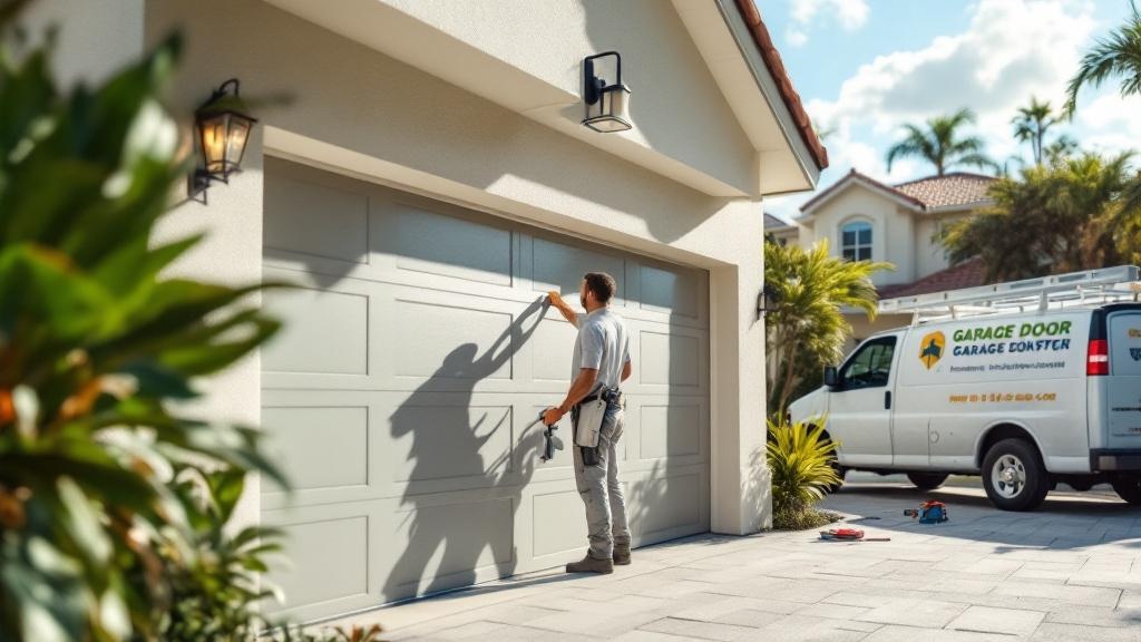 Garage door repair in Stirling Road Corridor, Davie FL